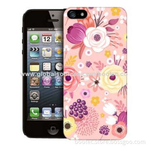 TPU Cases for New iPhone 5, Pink Floral, OEM Orders Welcomed